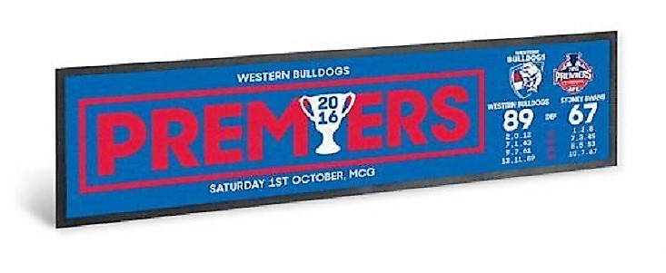Western Bulldogs AFL Premiers 2016 Bar Runner Premiership